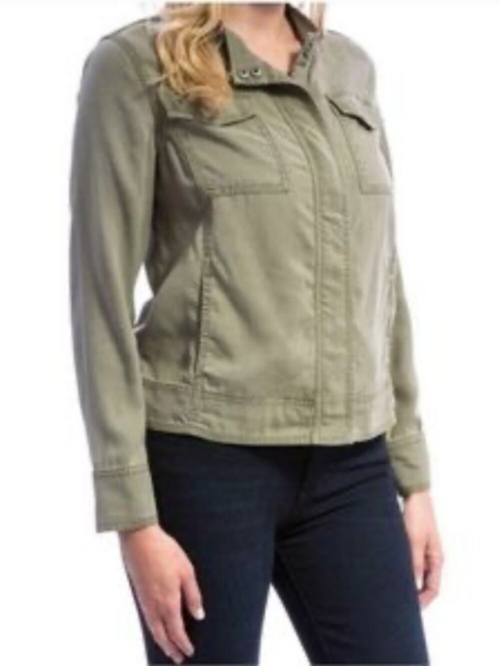 Liverpool Harper Utility Moto Jacket | Shadow Green | Size Large